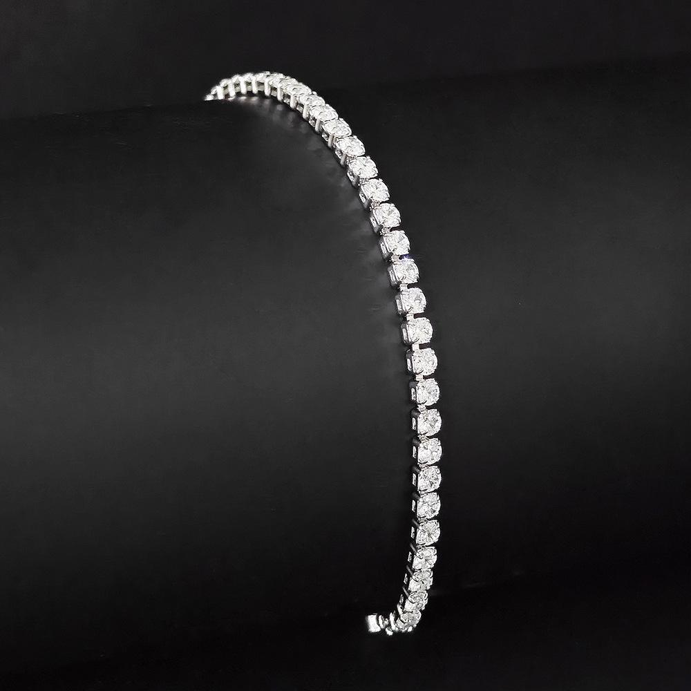 Bracciale Tennis da Donna Placcato Oro con Zirconi - Design Diamante Pieno, Modello s5650