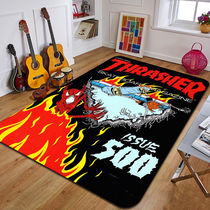 T-thrush Printed Carpet Fashion Yoga Mat Non-Slip Carpet Bedroom Decoration Outdoor Carpet Bedroom Birthday Gift