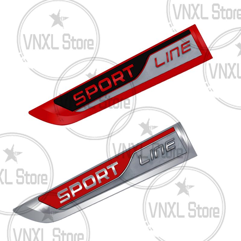 Cycr3 Car-Styling Metal Sport Line Emblem Car Side Body Stickers For Skoda Kamiq Enyaq Combi Octavia Superb Elroq85 Karoq Kodiaq Rapid