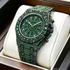 Nyt Luksus Iced Out Fuld Diamant Ur til Mænd Hip Hop Arabiske Tal Kalender Vandtæt Kvarts Armbåndsure Relogio Masculino
