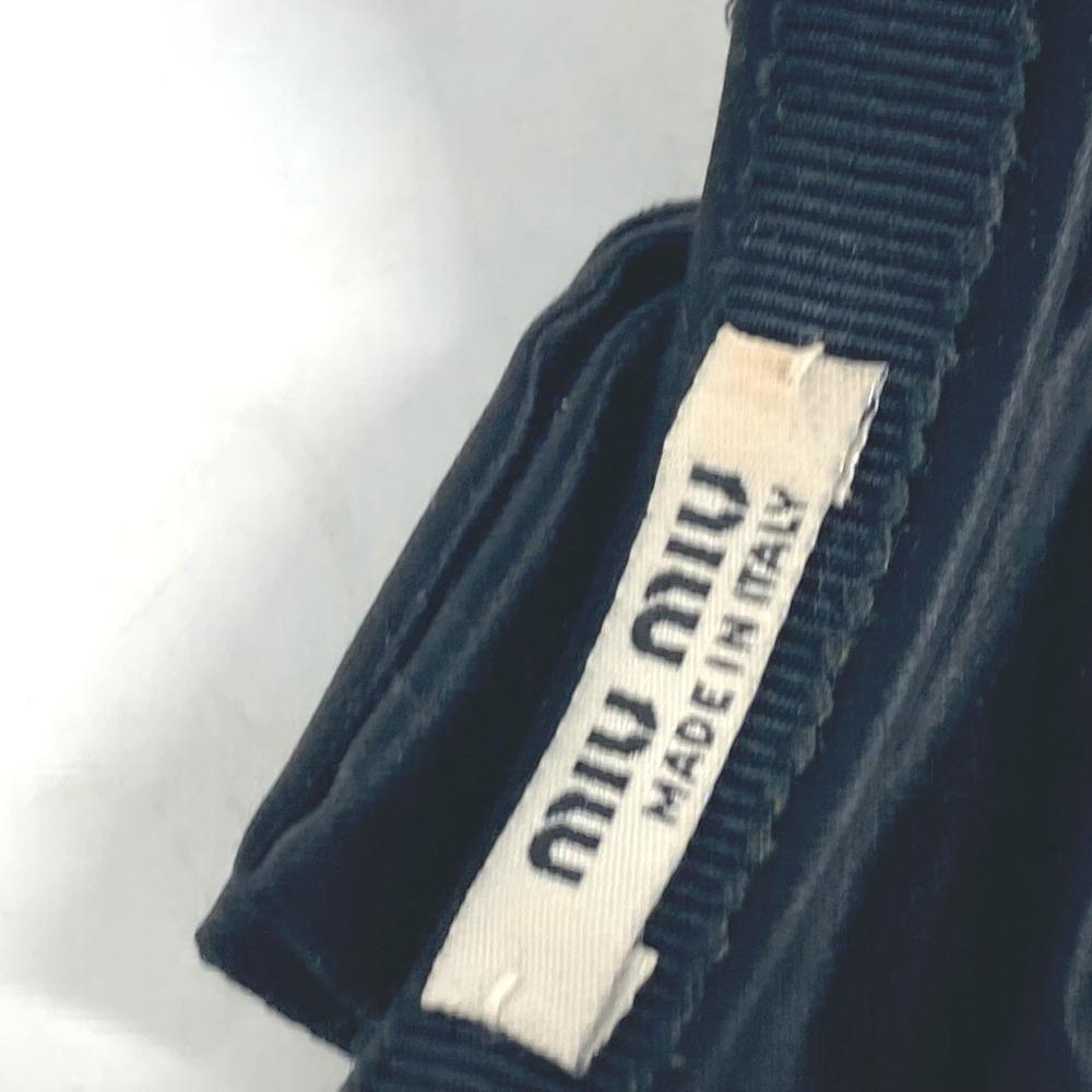 MIUMIU crystal Hair band head band Katyusha Satin Black