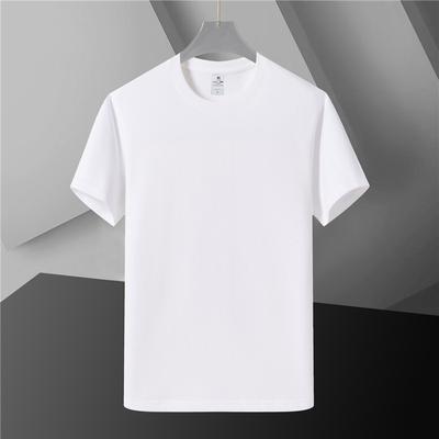 T-shirt à manches courtes peigné de couleur unie pour hommes, nouvelle chemise à la mode pour hommes, printemps et automne, haut polyvalent