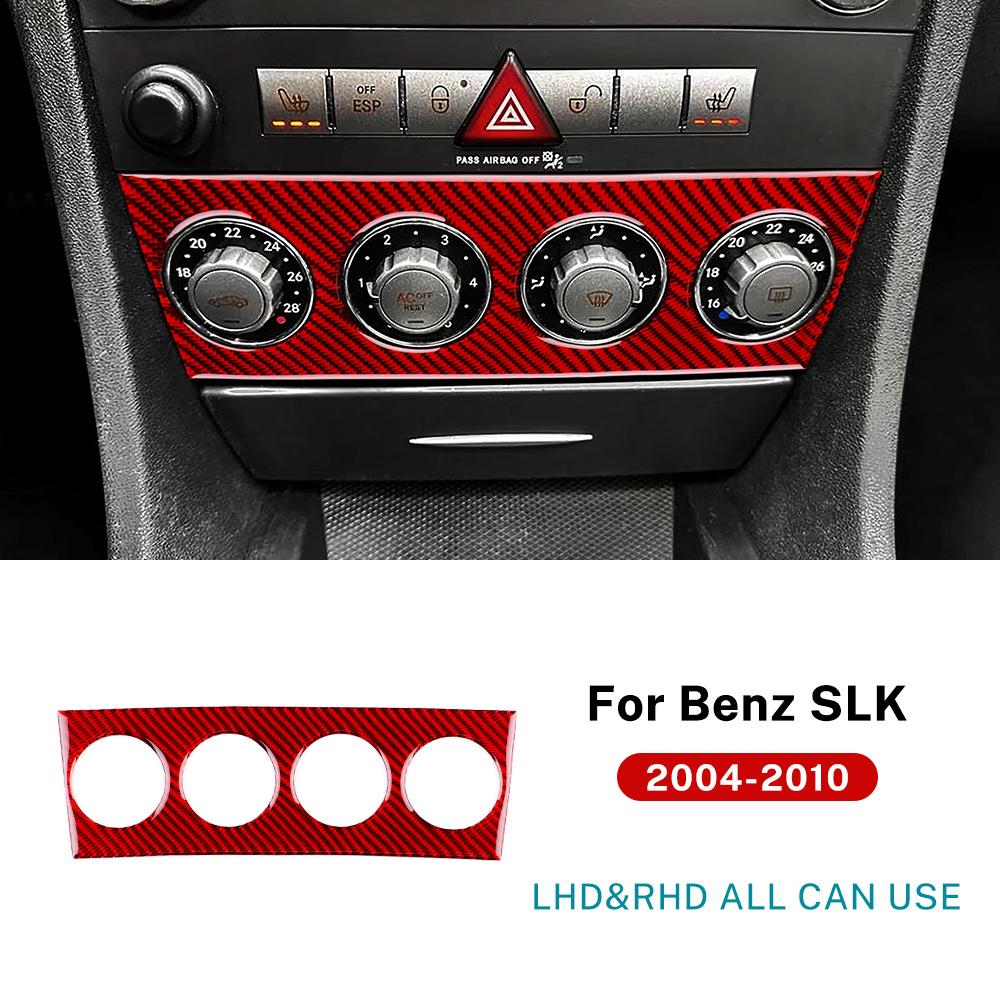 Real Soft Carbon Fiber Trim Sticker For Mercedes Benz SLK R171 2004 2005 2006 2007 2008 2009 2010 Car Central Control Panel