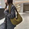 Japanese Style Corduroy Tote Bag Women Casual Large Capacity Student School Commuting Crossbody Shoulder Bag Fashiable Handbag