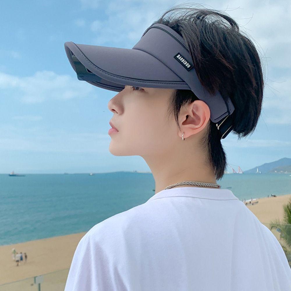 Breathable Empty Top Cap Sun Protection Sport Hat Summer Sun Hat with Sunglass  Outdoor Sport