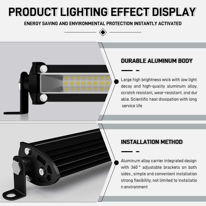 Car Slim 10inch Led Light Bar Spot Flood Combo Beam Led Bar For SUV 4X4 Off Road LED Work Lamp 12V 24V Auto Driving Light