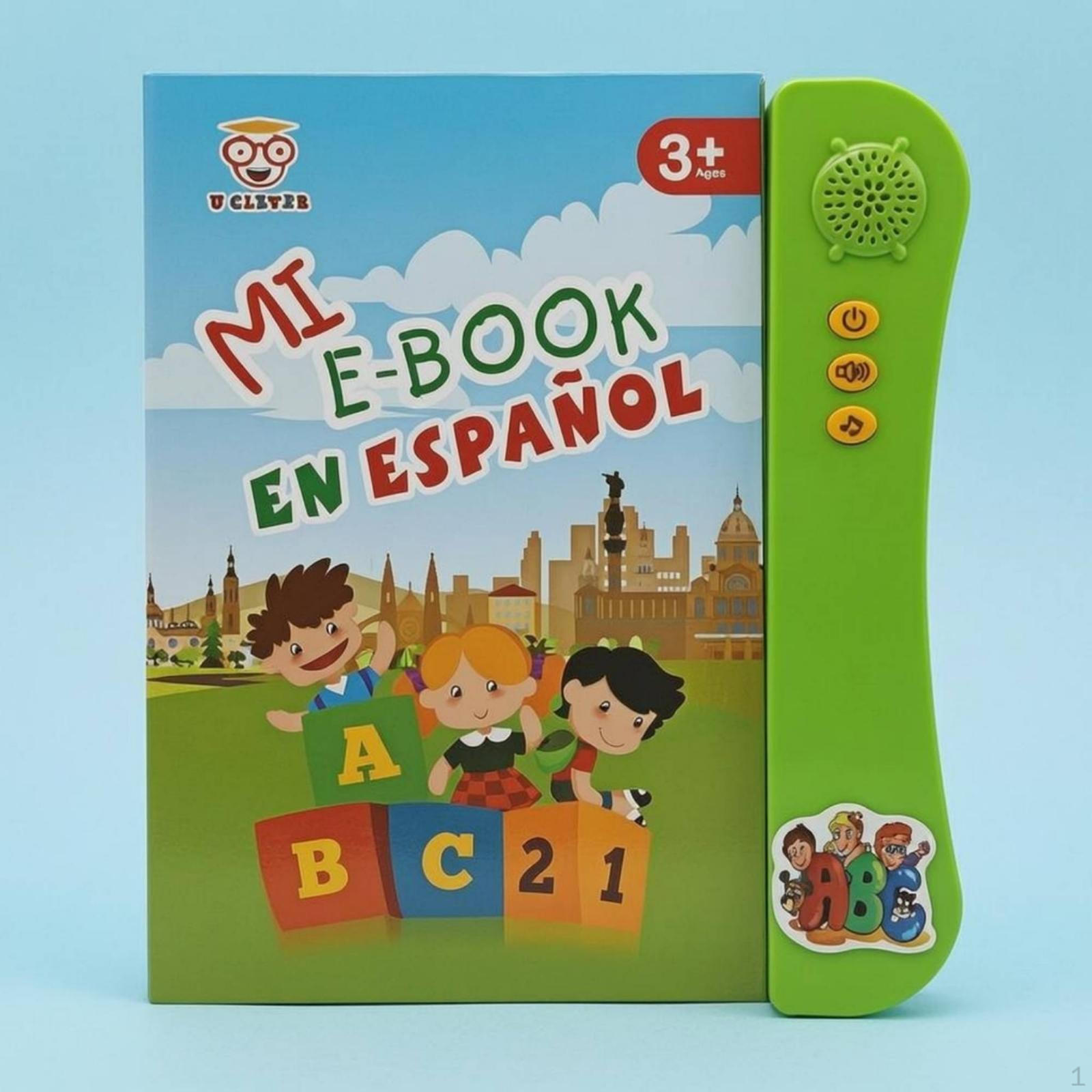 Spanish Audio Book Educational Interactive 3+ for Children Green