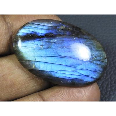58 ct. Prírodný Labradorit Modrý Oheň Oválny Kabošón Voľný Drahokam 26X41X06MM B-05