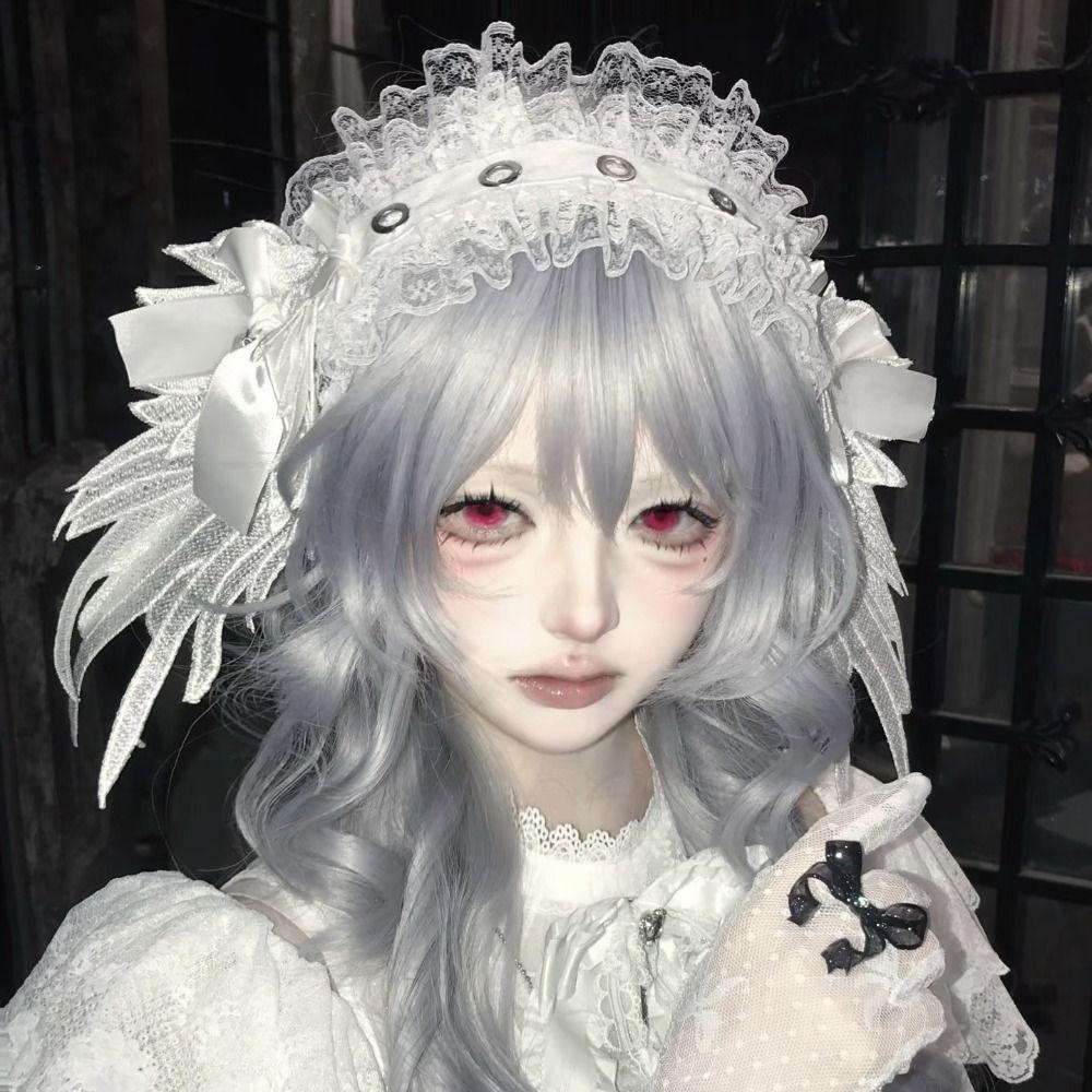 Spicy Girl Cosplay Headdress Rivet Lolita Hair Clip Sweet Lolita Wings Lace Headband  Party