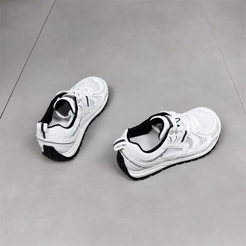 New Thick-soled Dad Shoes Versatile Round Toe Breathable Casual Sports Training Shoes 35 белыйчёрный 3925₽