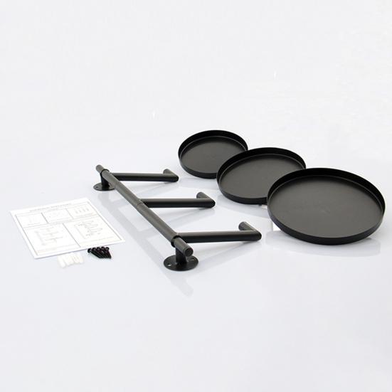 Rotating Window Plant Shelf Metal 3-Tier Floating Plant Display Stand Wall Mount Potted Plant Holder for Indoor Outdoor Home Office Bedroom Decor