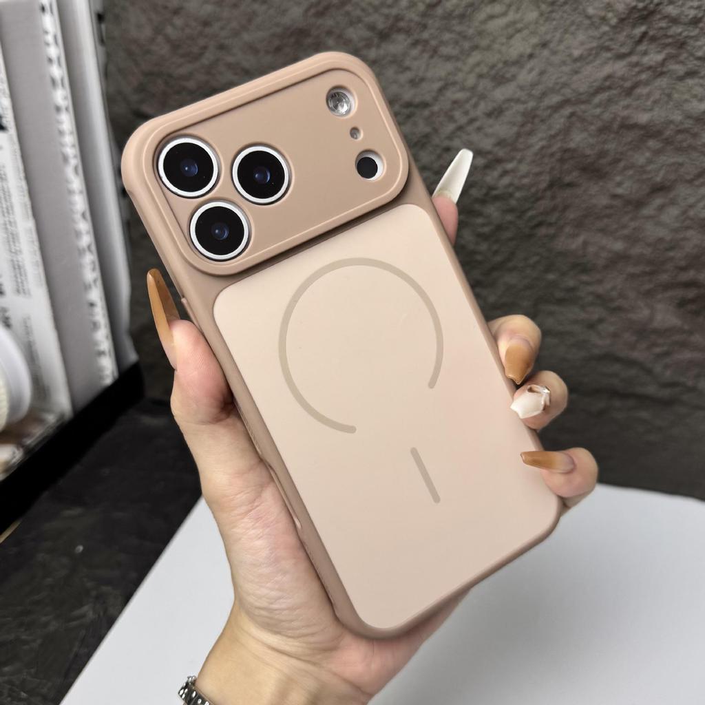 Color Block Magnetic iPhone 17 Pro Max Case: Skin-Feel, Heat Dissipation, Full Coverage, Drop Protection.