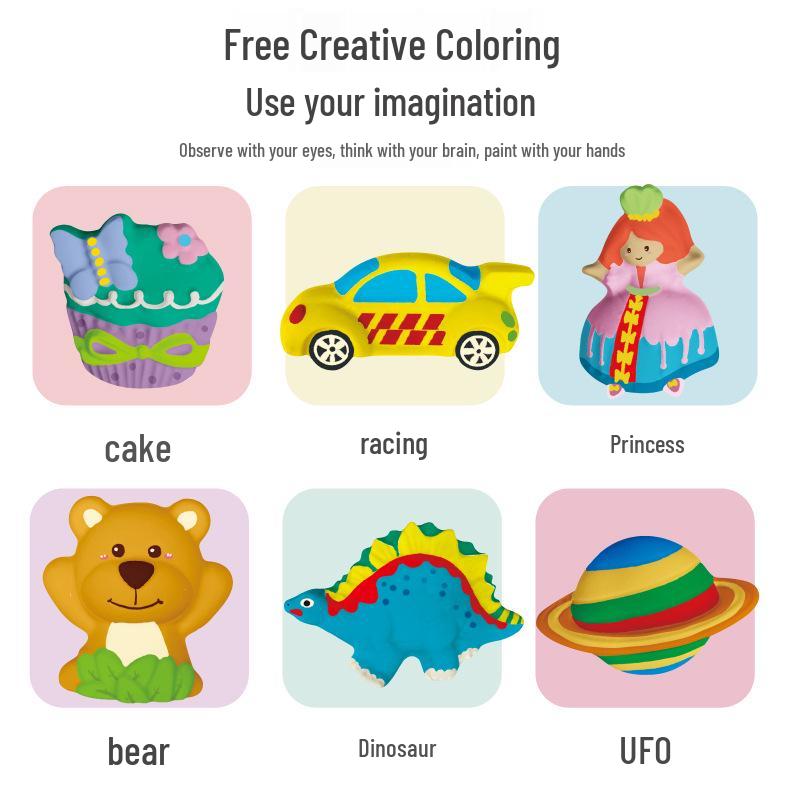 

Kids DIY Graffiti Plaster Doll Set - Educational Coloring Toys