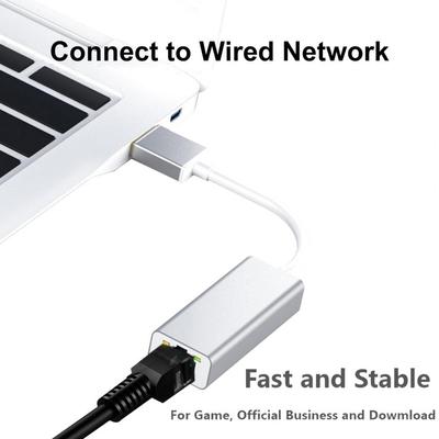 Mükemmel Ağ Kartı Geniş Çapta Uyumlu Dizüstü Bilgisayar Adaptörü USB3.0 - RJ45 Ethernet Adaptörü