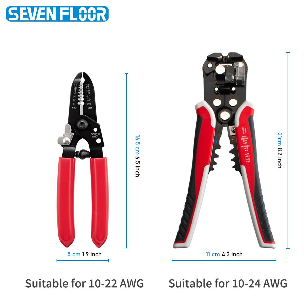 Multifunctional Wire Stripper Tool Kit Pliers AWG24-10 Stripping Cutter Crimping Cable 3 In1 Wire Electrician Repair Tools