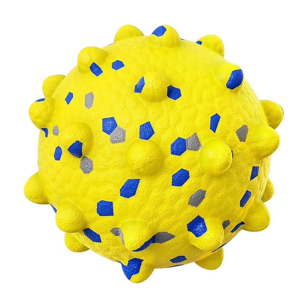 Durable Solid Textured Pet Chew Ball for Dogs and Cats Interactive Entertainment Toy with Raised Surface Design
