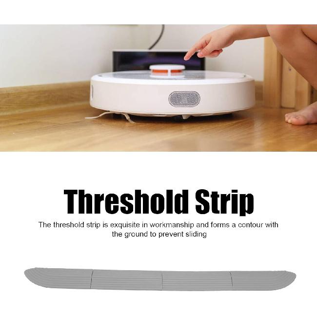 CUEA Door Sill, 4PCS Rubber Threshold Ramps for Doorways, Adjustable Universal Sweeper Threshold Bars, Non-Slip Surface Rubber Threshold Strip Free