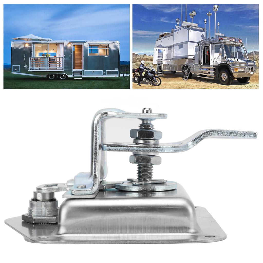 Polished Stainless Steel Toolbox Lock T Handle Latch Foldable Trailer Door Latch for Truck RV Camper