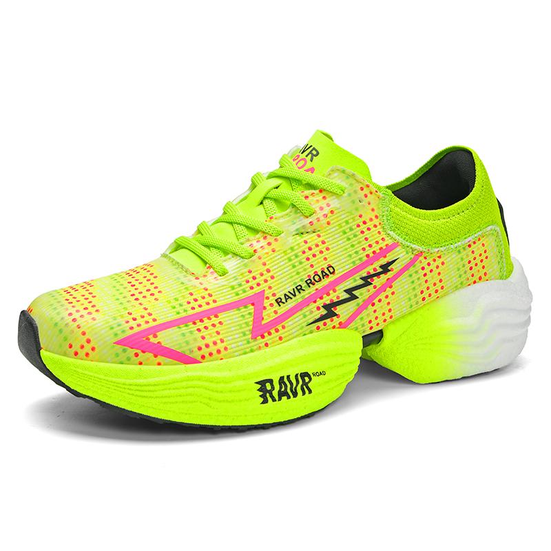 

Running Shoes for Men Women New Lightweight Breathe Mesh Flat Cofmortable Sneakers Professional Marathon Training Jogging Shoes 35 зелёный