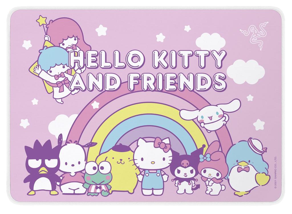 Hello Kitty Mouse Mouse Pad Set Razer DeathAdder Essential Goliathus Medium Bundle Hello Kitty and Friends Edition Wired 5 Buttons 6400 DPI Optical