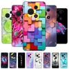 For TCL 605 Case Flower Geometric Painted Bumper Coque Soft Silicone Cover Fundas For TCL 60 SE 4G Cases 60SE TCL605 Shells
