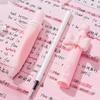 4pcs Lovely Flower Gel Pens Set, Pinch Grip Camellia Floral Pink Bowknot Star Dream Clip 0.5mm Black Color Ink for Writing