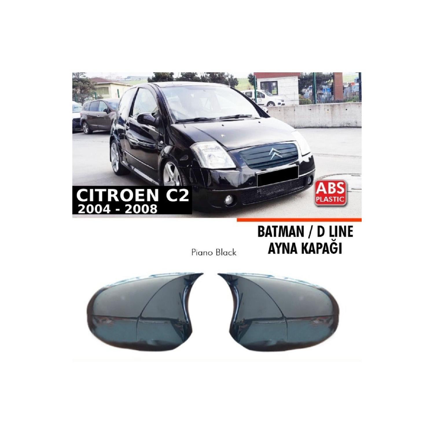 

Для Citroen C2 Bat Batman, зеркальный чехол, глянцевый черный, 2004-2008 гг.