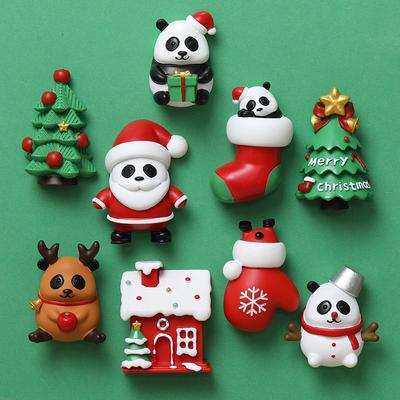 Christmas Decoration Refrigerator Magnet 3d Old Man Cartoon Animal Resin Magnetic Sticker Refrigerator Decoration Po Wall