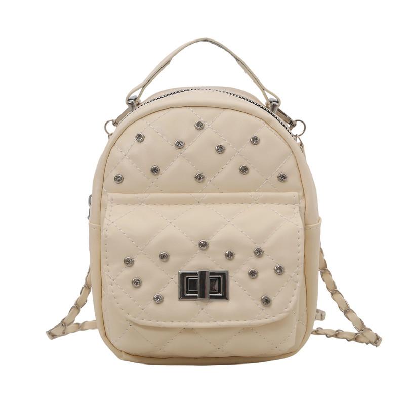 Premium Sense Niche Diamond Backpack Bag Women 2025 New Fashion Versatile Double Shoulder Bag Single Shoulder Travel Bag Tide