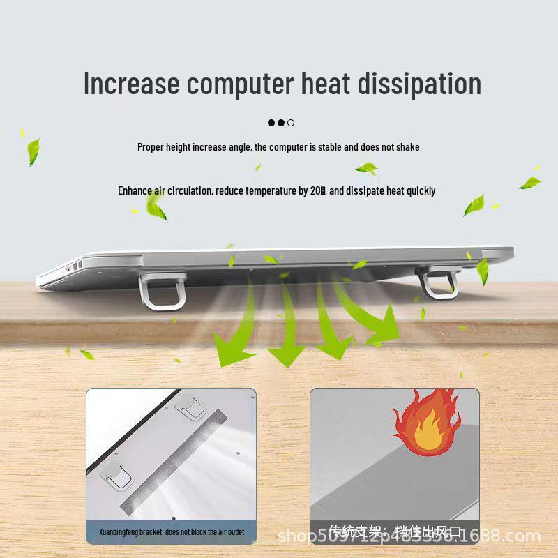 Ultra-Thin Foldable Laptop Stand: Portable, Lightweight Cooling Riser