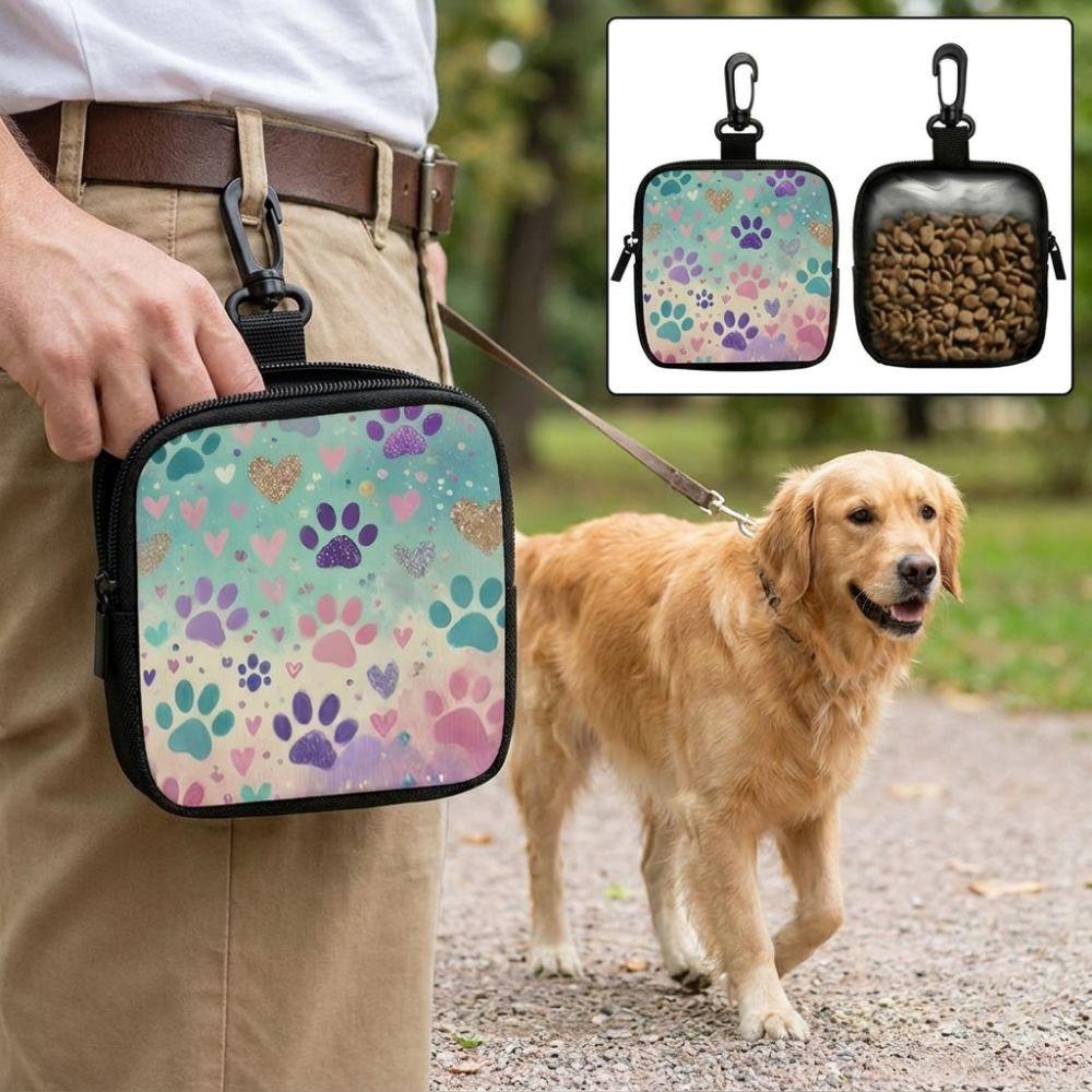 Transparent Window Dog Snack Bag Zipper Closure Pet Treat Pouch Dog Care Bag  Pet Training