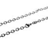 Polished Stainless Steel Four-Sided O-Chain Necklace Semi-Finished Jewelry Accessory