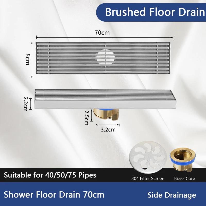 Bathroom Odorproof Floor Drain Stainless Steel Linear Shower Drainage Filter Crazy Drainage Floor Drain for Kitchen Accessories