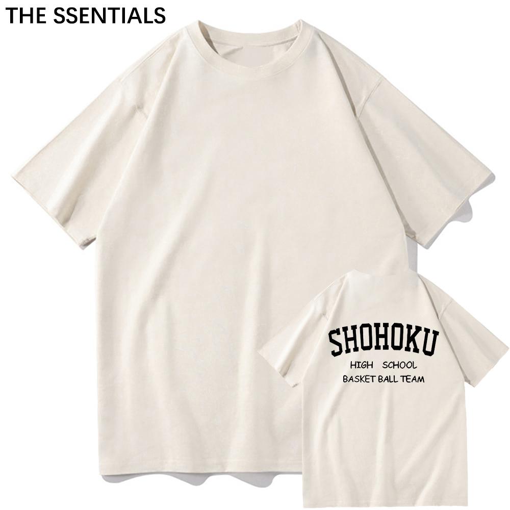 Anime Slam Dunk T Shirt Unisex /Women Harajuku Graphic Hanamichi Tshirt Unisex Unisexga Cartoon Aesthetic Letter Print Cotton Tee Shirt