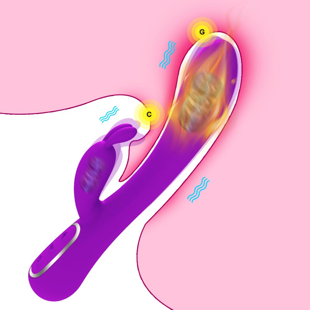 G Spot Wibrator Stymulator łechtaczki dla kobiet Masażer silikonowy Tryb ogrzewania Kobieta Dildo Masturbator Sex zabawki