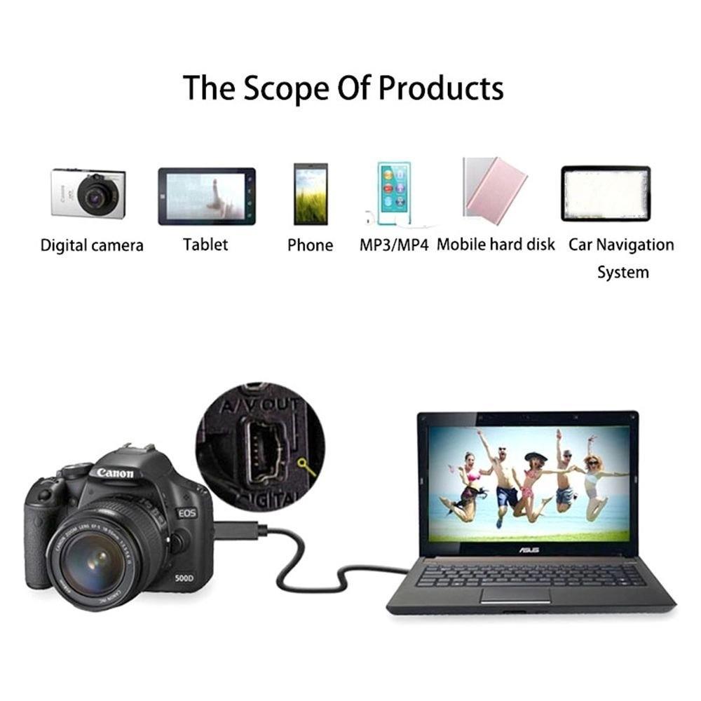 EPS Sync Use Charging Mini MP3 MP4 Black Male 2.0 A To 5 Pin B Adapter USB Cord