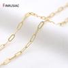 2 Types 14K Gold Plated Oval Cable Chains DIY Jewelry Making Accessories Handmade DIY Bracelets Necklace Chain Fittings
