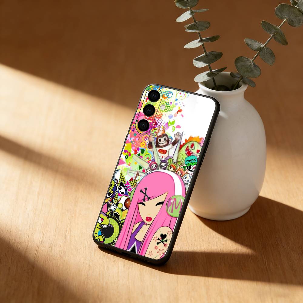 Sweet E-Edgy Vibe T-Tokidoki Art Phone Case For Samsung Galaxy A91,80,73,72 ,71,53,52,32 ,31,22,21s,20,Soft Black Case