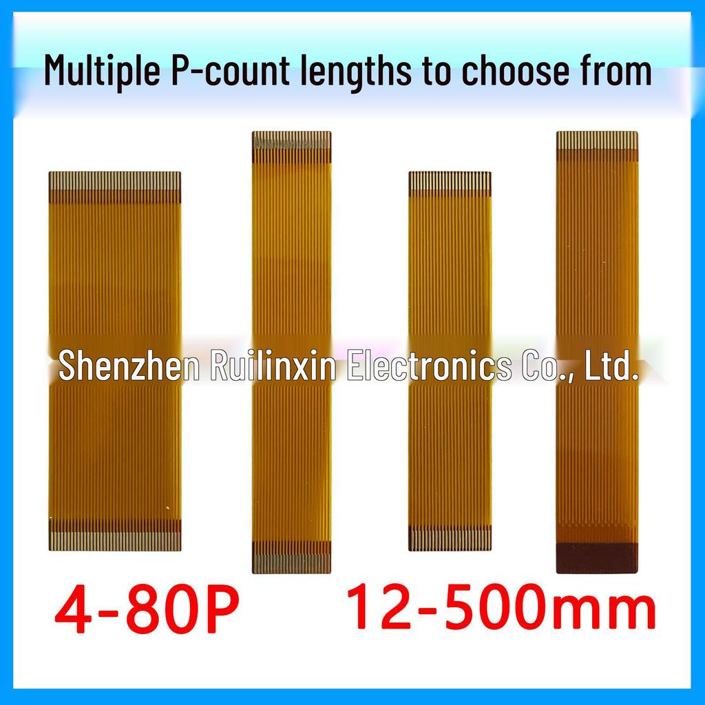 Flexible FPC/FFC Ribbon Cable, 0.5mm Pitch, Reverse, 32/36/40/50/60/80P for LCD Screen Connectivity