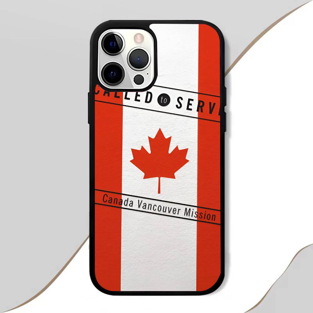 Canada Flag Phone Case Mobile Suitable For Apple 16 PRO MAX 15 14 13 12 MINI 11 Patch Black Hard Shell