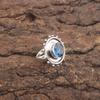 Natural London Blue Topaz Daughter Gift Cocktail Unique Ring 925 Sterling Silver RR-49-14