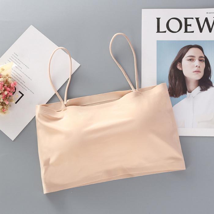 Seamless Ice Silk Camisole: Summer Anti-Exposure Short Vest for Women