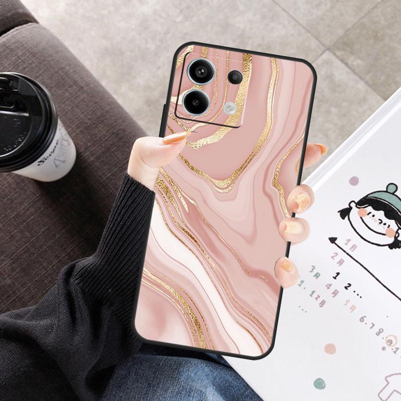 Love Rose Gold Style Cover For Xiaomi Redmi Note 14 10 11 12 13 15 Pro Plus Case For Redmi 15 15C 14C 12C 10C 13C