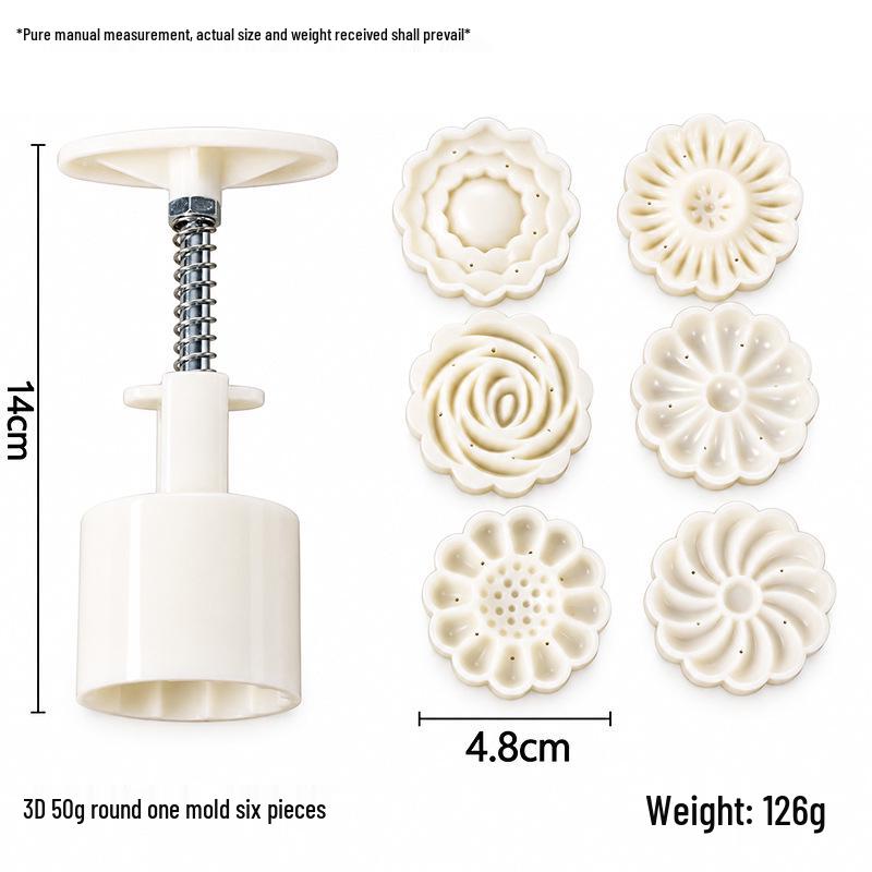 Mid-Autumn Festival Mooncake & Pastry Baking Press Mold Tool for Ice Skin and Green Bean Cake