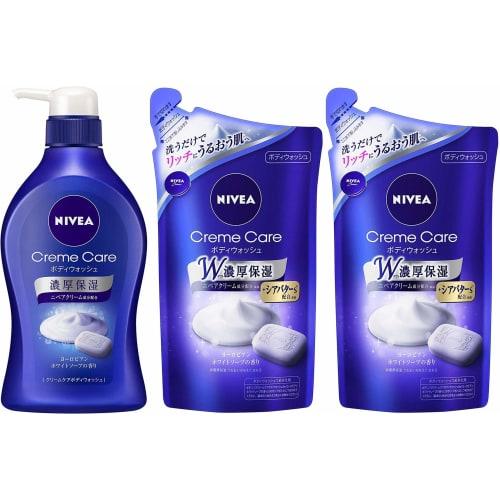 

Неизвестно [Распродажа набора] Nivea гель для душа европейское мыло для тела дозатор 480 мл + сменный блок 360 мл x 2 шт. 3 шт. ассорти