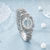 Gypsophila Steel Band Luxury Women's Quartz Watch with Diamond-Set Round Dial