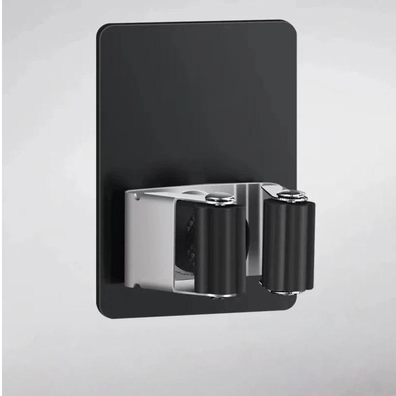 Stainless Steel Wall-Mounted No-Drill Mop and Broom Holder