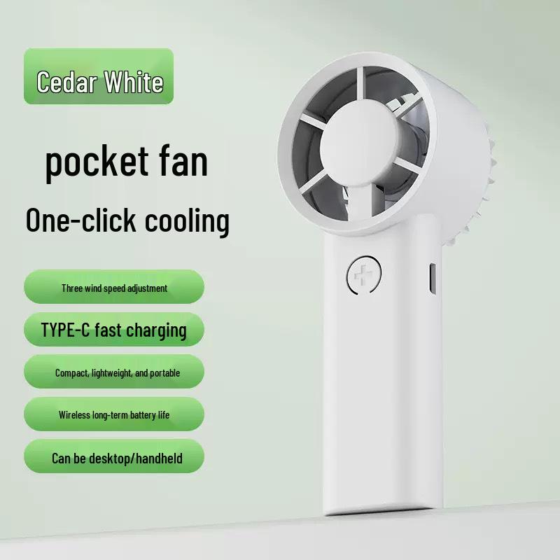 Portable USB Rechargeable Mini Folding Neck Fan with High-Speed Turbine 1