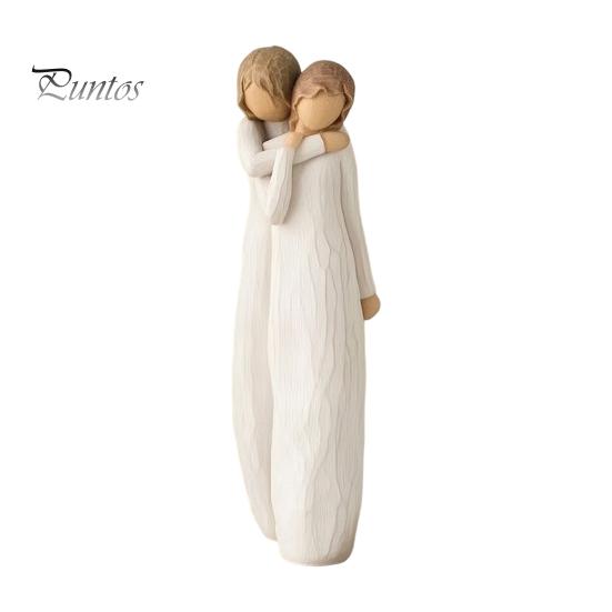 Creative Living Room Displays Sisterhood Wooden Figurine, Handcrafted Friendship Sculpture for Meaningful Keepsakes Bedroom Tabletop Ornament,