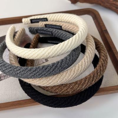 Autunno/inverno Nuovo Cerchietto in Maglia di Lana Twill per Donna Ragazza Retro Elegante Cerchietto per Capelli Fascia per Capelli Accessori Moda per Capelli da Donna